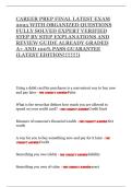 Career Prep Comprehensive Exam Review 2025&colon; Expert Solutions&comma; Detailed Walkthroughs & Full Study Support&rdquo;