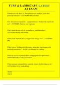 TURF & LANDSCAPE 3&period;0 EXAM QUESTIONS AND ANSWERS 2026