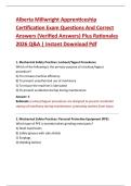 Alberta Millwright Apprenticeship  Certification Exam Questions And Correct  Answers &lpar;Verified Answers&rpar; Plus Rationales  2026 Q&A &vert; Instant Download Pdf