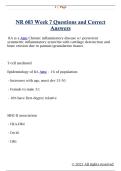 NR 603 Week 7 Questions and Correct  Answers 