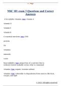 NSC 101 exam 3 Questions and Correct  Answers