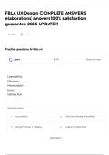 FBLA UX Design &lpar;COMPLETE ANSWERS elaborations&rpar; answers 100&percnt; satisfaction guarantee 2025 UPDATE&excl;&excl;