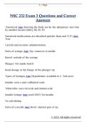 NSC 232 Exam 3 Questions and Correct  Answers