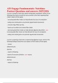 ATI Engage Fundamentals&colon; Nutrition Posttest Q&A 2025&sol;2026 &vert; Nursing Exam Prep
