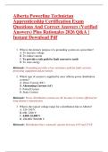 Alberta Powerline Technician  Apprenticeship Certification Exam  Questions And Correct Answers &lpar;Verified  Answers&rpar; Plus Rationales 2026 Q&A &vert;  Instant Download Pdf 