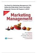 Test Bank For Marketing Management 17th Edition By Philip Kotler&comma; Kevin Lane Keller&comma; Alexander Chernev&vert; 9780138184889&vert; All Chapters&vert; LATEST
