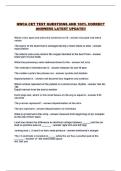 NWCA CET TEST QUESTIONS AND 100&percnt; CORRECT ANSWERS LATEST UPDATE&excl;&excl;