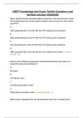 ARRT Knowledge test Exam Toolkit Questions and Verified solution 2025/2026