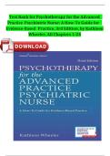 Test Bank for Psychotherapy for the Advanced Practice Psychiatric Nurse&colon; A How-To Guide for Evidence-Based Practice 3rd Edition Wheeler &vert; 2026 Version