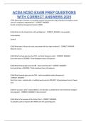ACSA NCSO EXAM PREP QUESTIONS WITH CORRECT ANSWERS 2025&period;