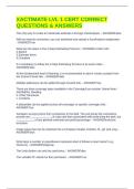 XACTIMATE LVL 1 CERT CORRECT QUESTIONS & ANSWERS