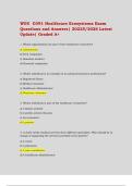 WGU D391 Healthcare Ecosystems Exam Questions and Answers &vert; 2025&sol;2026 Latest Update &vert; All Correct Answers &vert; Graded A&plus;