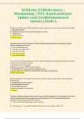 NURS 180&sol; NURS180 Quiz 6 &ndash;  Pharmacology &vert; WCU &lpar;Latest 2026&sol;2027  Update&rpar; 100&percnt; Verified Questions &  Answers &vert; Grade A