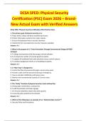 DCSA SPED&colon; Physical Security  Certification &lpar;PSC&rpar; Exam 2026 &ndash; Brand New Actual Exam with Verified Answers
