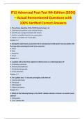 ITLS Advanced Post-Test 9th Edition &lpar;2026&rpar; &ndash; Actual Remembered Questions with  100&percnt; Verified Correct Answers