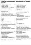 Chapter 16 procedure coding Test Questions and Answers Graded A&plus;