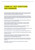 COMM 257 TEST QUESTIONS AND ANSWERS 