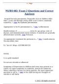 NURS 682&colon; Exam 2 Questions and Correct  Answers 