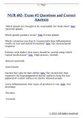NUR 682- Exam &num;2 Questions and Correct  Answers