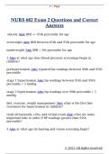 NURS 682 Exam 2 Questions and Correct  Answers