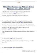 NURS 682&colon; Pharmacology Midterm Review  Questions and Correct Answers 