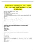 DCSA SPED PHYSICAL SECURITY CERTIFICATION  &lpar;PSC&rpar; &ndash; FULL STUDY GUIDE & CONCEPT REVIEW  &lpar;2025 EDITION&rpar;