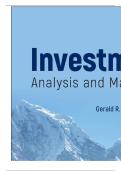 TEST BANK FOR Investments&comma; with eBook Access Code&colon; Analysis and Management 15th Edition by Gerald R&period; Jensen &comma; Tyler K&period; Jensen ISBN&colon;978-1394243785 ALL CHAPTERS COVERED YOUR ULTIMATE GUIDE 100&percnt; VERIFIED A&plus; GRADE ASSURED&excl;&excl;&excl;&excl;&excl;&excl; NEW LATEST UPDATE&excl;&excl;&excl;&excl;&excl;&excl;&excl;&excl;