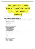 NURS 5354 EKG EXAM &ndash;  COMPLETE STUDY GUIDE &  CONCEPT REVIEW &lpar;2025  EDITION&rpar; 