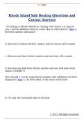Rhode Island Safe Boating Questions and  Correct Answers