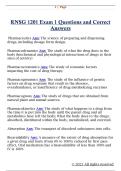 RNSG 1201 Exam 1 Questions and Correct  Answers 