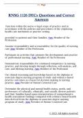 RNSG 1126 DECs Questions and Correct  Answers