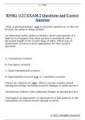 RNSG 1137 EXAM 2 Questions and Correct  Answers 