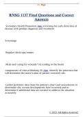 RNSG 1137 Final Questions and Correct  Answers 