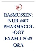 NUR 2407 Pharmacology Exam 1 Questions and Answers