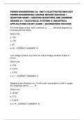 POWER ENGINEERING 4A - UNIT 8 - ELECTROTECHNOLOGY POWER ENGINEERING COURSE REVIEW 2025&sol;2026 &sol;&sol; QUESTION BANK &sol;&sol; VERIFIED QUESTIONS AND ANSWERS GRADED A&plus; &sol;&sol; ELECTRICAL SYSTEMS & INDUSTRIAL APPLICATIONS STUDY GUIDE &sol;&sol; GUARANTEED SUCCESS