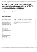 Mock RCIS Exam &lpar;2025&rpar; Exam Questions & Answers &vert; Latest Already Graded A&plus; UPDATE 2025&vert;2026&excl;&excl; STUDY GUIDE EXAM