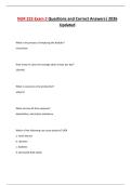 NUR 225 Exam 2 Questions and Correct Answers&vert; 2026 Updated
