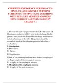 CERTIFIED EMERGENCY NURSING &lpar;CEN&rpar;  FINAL EXAM 2026 BANK 2 VERSIONS  CURRENTLY TESTING EXAM QUESTIONS  WITH DETAILED VERIFIED ANSWERS  &lpar;100&percnt; CORRECT ANSWERS &sol;ALREADY  GRADED A&plus;