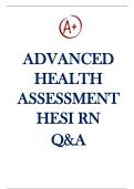 Advanced Health Assessment HESI RN Questions and Answers