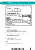 2025 Pearson Edexcel Level 3 GCE JUNE HISTORY Advanced PAPER 3&colon; Themes in breadth with aspects in depth Option 34&period;1&colon; Industrialisation and social change in Britain&comma; 1759&ndash;1928&colon; forging a new society Option 34&period;2&colon; Poverty&comma; public health and the state in Brit