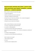RELATIVITYONE CERTIFIED PRO EXAM &vert; &lpar;LATEST EXAM 2025&rpar; QUESTIONS AND CORRECT ANSWERS &vert; ALREADY GRADED A&plus; &vert; VERIFIED ANSWERS