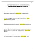 ASCP CERTIFICATION EXAM PRACTICE QUESTIONS & VERIFIED ANSWERS