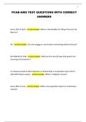 PCAB-AMO TEST QUESTIONS WITH CORRECT ANSWERS