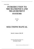 Solution Manual for Introduction to Mechatronics and Measurement Systems 5th Edition by David G&period; Alciatore PhD PE &vert; Latest 2025&sol;2026 Verified Solutions