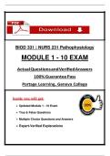 BIOD 331 &vert; NURS 231 Pathophysiology MODULE 1 - 10 EXAM ActualQuestionsandVerifiedAnswers 100&percnt;GuaranteePass Portage Learning&comma; Geneva College