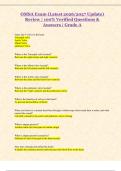 OMSA Exam &lpar;Latest 2026&sol;2027 Update&rpar;  Review &vert; 100&percnt; Verified Questions &  Answers &vert; Grade A 