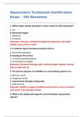 Aquaculture Technician Certification  Exam &ndash; 100 Questions 