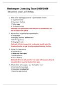 Beekeeper Licensing Exam 20252026 