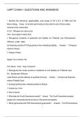 LMPT EXAM 1 QUESTIONS AND ANSWERS  