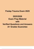 FISDAP Trauma Exam 2025 (Actual Exam) Questions and Verified Answers | Study Guide & Prep Pack